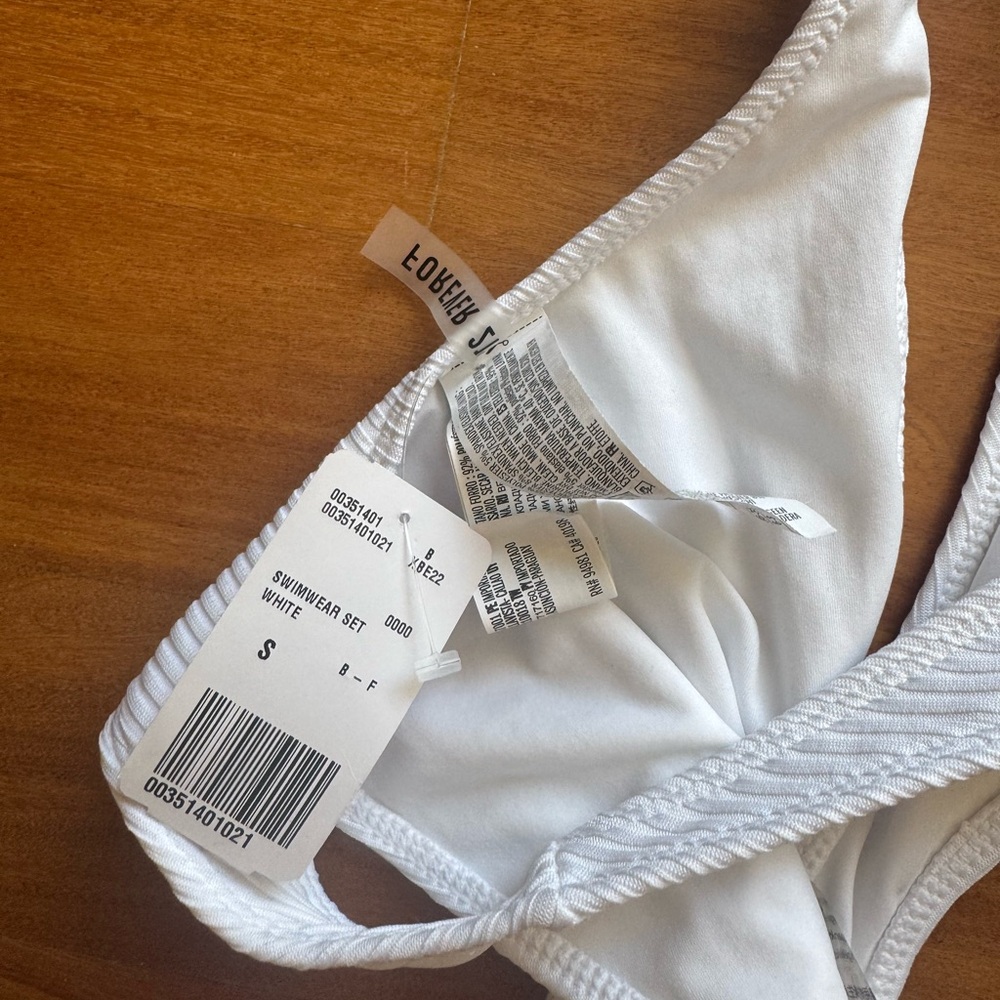 White Ribbed Bikini Bottom - Picture 3 of 5